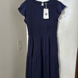 NWT Navy smocked top dress